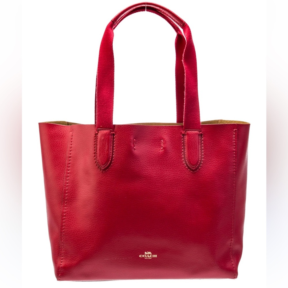 Coach Derby Red Leather Tote Bag